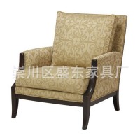 法式单人布艺沙发 古典混搭沙发椅 中国风怀旧家具定制定做
