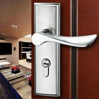 门锁小50锁体室内门锁拉丝门锁卧室门锁房门锁铝合金执手锁